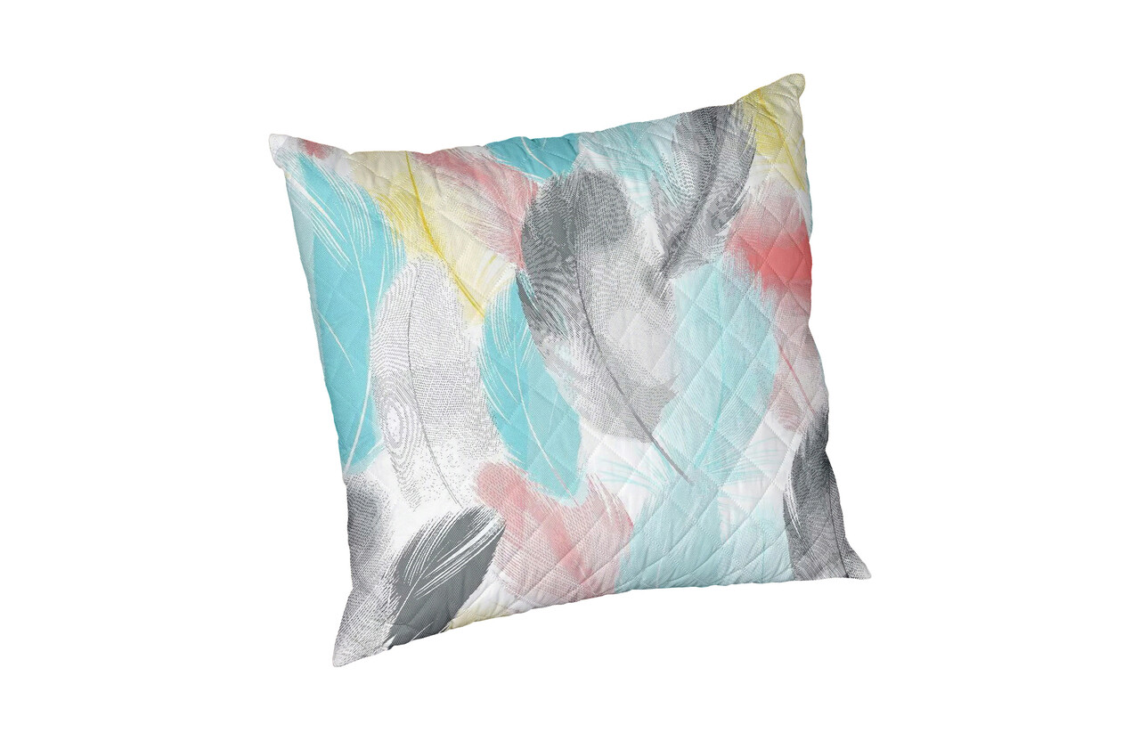 Perna Peacock, microfibra matlasata Alcam, 70x70 cm - imagine 4